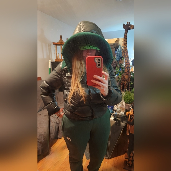 Moncler Green Hooded Down Jacket Sz US Medium/Small - Picture 14 of 16